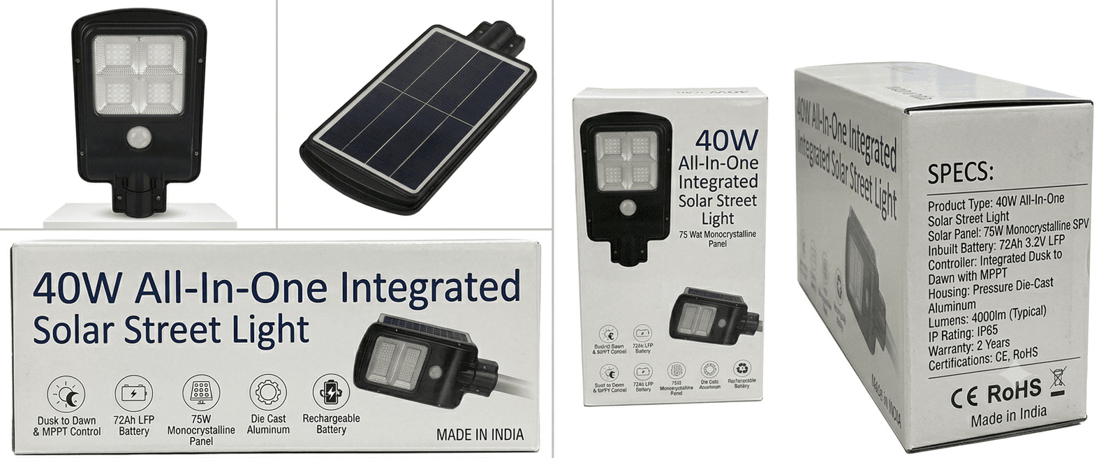 DRISHYAA - 40W All-In-One Integrated Solar Street Light
